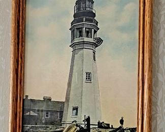 Vintage Buffalo New York Lighthouse Framed Print