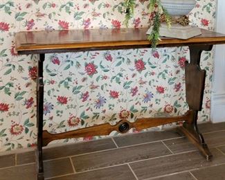 Vintage Ornate Wood Entry Table