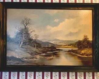 Vintage River Landscape