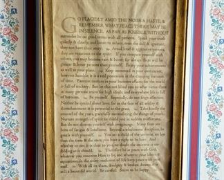 Vintage Framed Letter Artwork