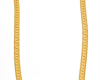 14kt Gold Herringbone Necklace, L 15'' 20.6g