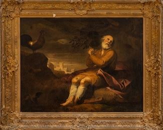 Italian Old Master, Oil On Canvas, Penitent Saint Peter, H 32.5'' W 42.25''