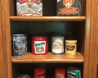 Collectible advertising tins