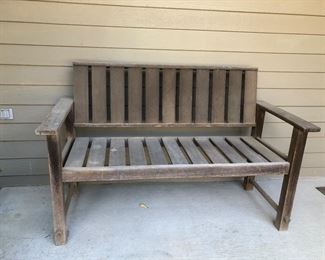 Perfect patina Teak bench