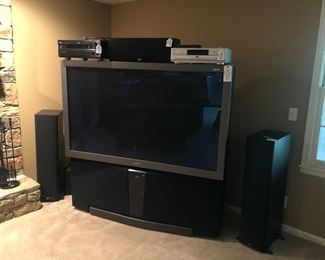 Excellent condition projection TV on rollers…Make offers!!