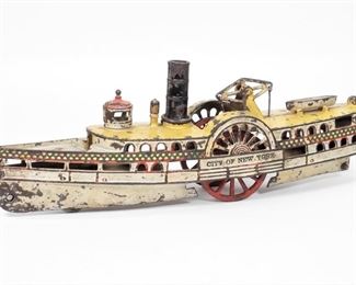 4: Wilkins Cast Iron City of New York Wheeler Boat