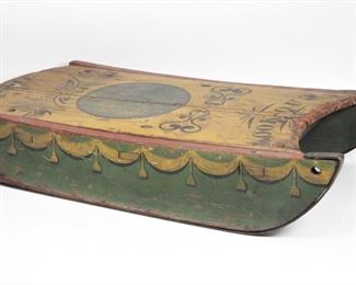 6: Incredible 1830 Paint Decorated Child's Sled
