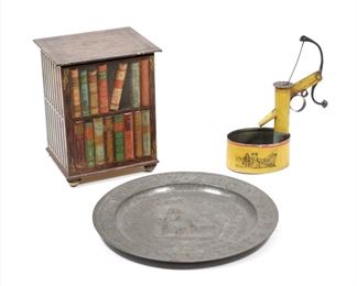 34: 3PC Early Primitive Tin Toy Group RISD Museum