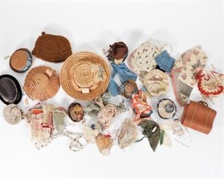 47: Large Group Early Antique Doll Clothes RISD Museum