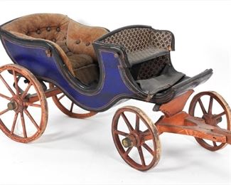61: C.1875 American Victorian Fancy Toy Doll Carriage