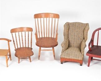 64: 5PC 19C. Toy Doll Furniture RISD Museum Collection