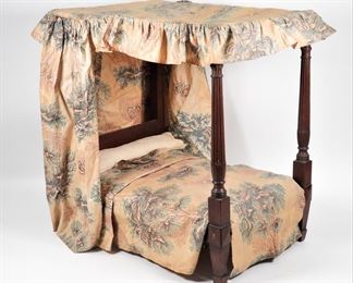 63: C.1875 Victorian Toy Doll Poster Bed