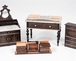 79: 3PC European Marble Top Doll Furniture Group