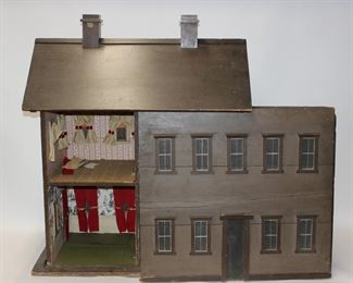 83: 19C. Large American Primitive Folk Doll House