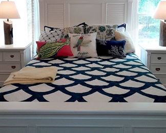 Nautical White Queen Bed
