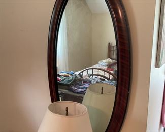 Long oval mirror