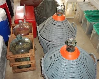 Wine Demijohns, Hinckley & Schmitt Bottles