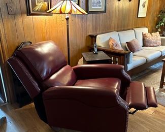 Leather recliner