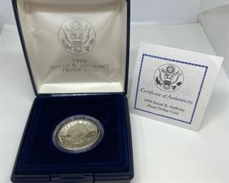 1999 Susan B. Anthony  Proof Dollar