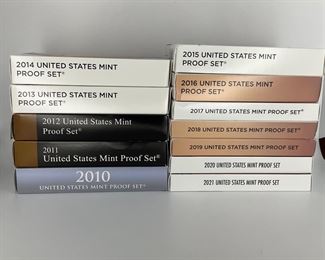 2010-2021 US Mint Proof Sets