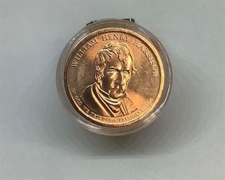 (12) Uncirculated Danbury Mint Harrison Presidential Dollars