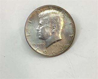 1964 Kennedy Half Dollar 40% Silver