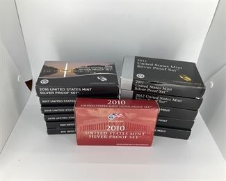 2010-2021 US Mint SIlver Proof Sets