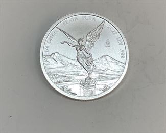 2002 Mexico Libertad 1/4oz .999 Fine Silver Round