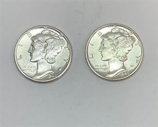 1942 and 1942-D Mercury Dimes
