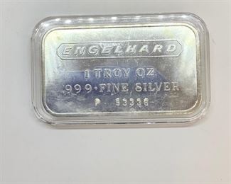 Engelhard Horizontal 1oz .999 Fine SIlver Ingot Bar
