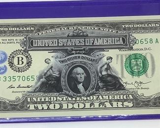 Geaorge Washington Commemorative $2 Bank Note