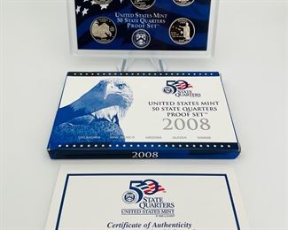 2008 US MInt 50 State Quarters Proof Set