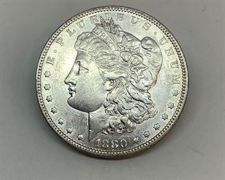 1880-O US Morgan Silver Dollar