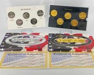 2007 Gold and Platinum State Quarters Coin Set