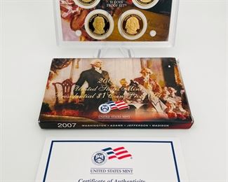 2007 US MInt Presidential $1 Coin Proof Set
