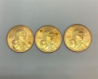 (3) 2000 Gold Dollar Coins
