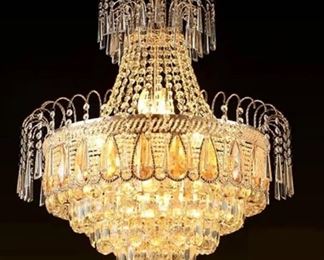 06 Aritomo Unique Tiered Chandelier with Crystal New in Box