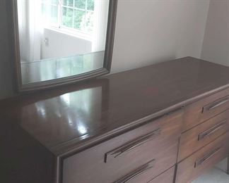 Broyhill Emphasis Mid Century Dresser with Mirror 
