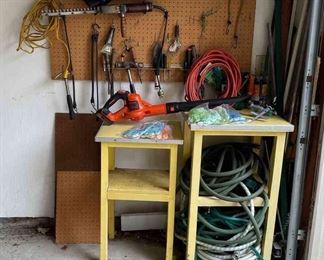 Garden And Garage Hand Tools, Hoses And More