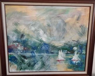 Ginny Gray Okoboji Acrylic Painting 