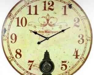 Large 23 Wall Clock with Pendulum Antique French Provincial Style, NewInBox