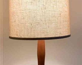 MidCentury Modern WoodBase Lamp