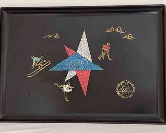 Rare Couroc Tray Commemorating 1960 