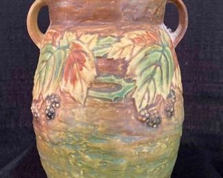 Roseville Pottery Blackberry Double Handle Vase