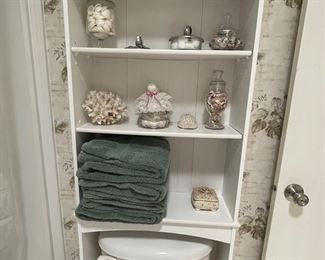 White over the toilet cabinet