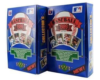 2pc 1989 Edition Upper Deck Baseball Card Boxes