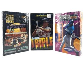 3pc. MLB Trading Card Box Set Assortment Sealed