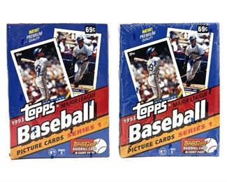 2pc. 1993 Topps MLB Series 1 Baseball Cards