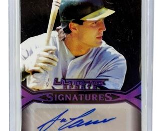 Signed Joe Canseci Ultimate Signatures Leaf Card