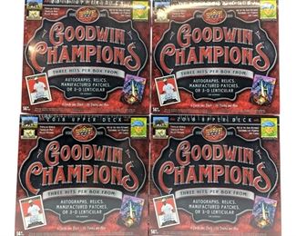 4pc 2018 Upper Deck Goodwin Champions Hobby Boxes
